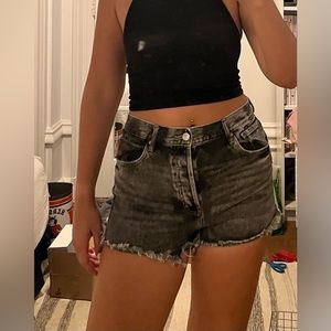 Faded black pacsun jean shorts